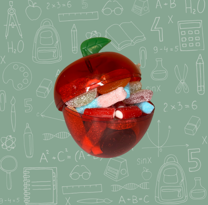 Plastic Apple Sweet Jar – 250g