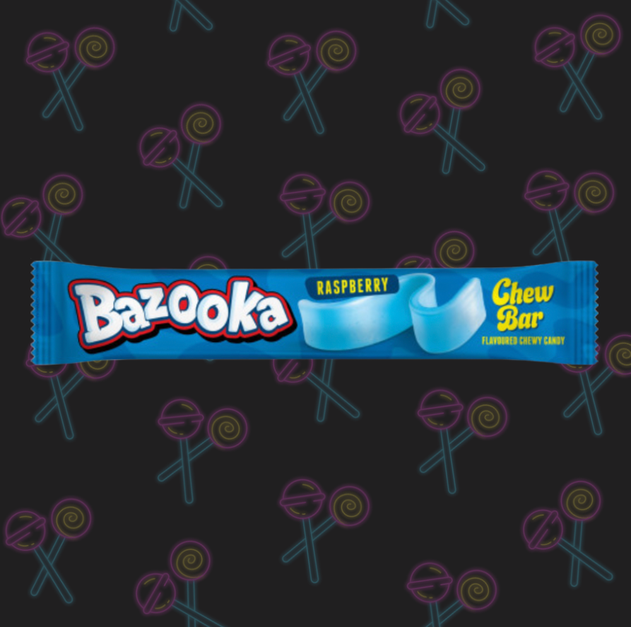 Bazooka Chew Bar - Raspberry