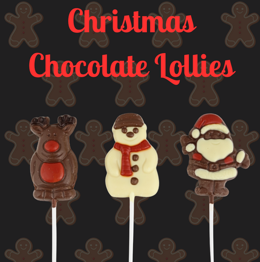 Christmas Chocolate Lollies - Santa, Snowman or Reindeer